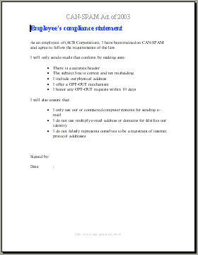 Can-Spam Compliance